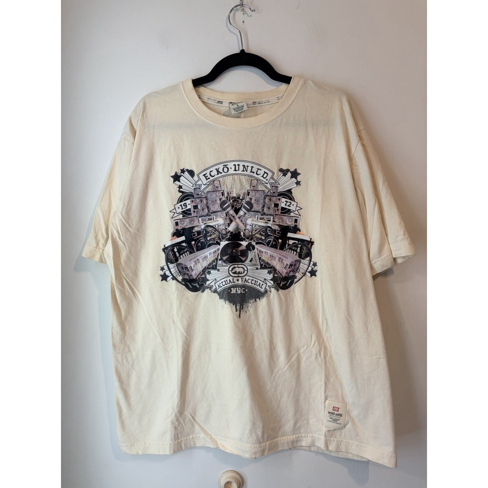 Vintage Y2K Ecko Unltd Graphic Tshirt Actual Factual 1972 Grunge Skater Size L